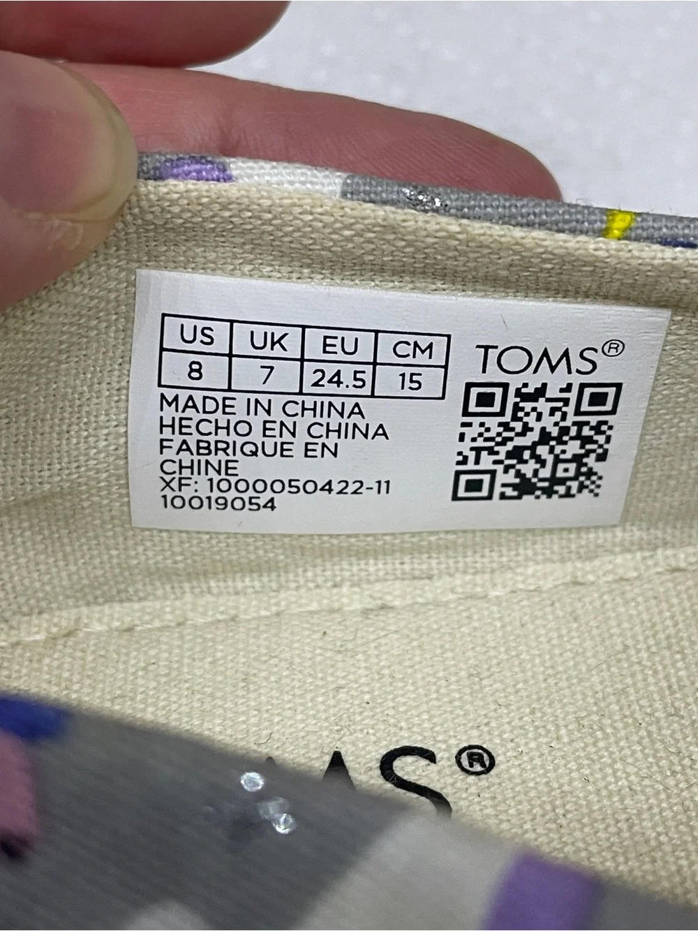 TOM'S Alpargata Unicorn and Sparkly Stars Light Grey Espadrilles
